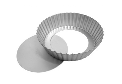 Silverwood Anodised Deep Fluted Flan Tin with Loose Base (6 x 2inch)